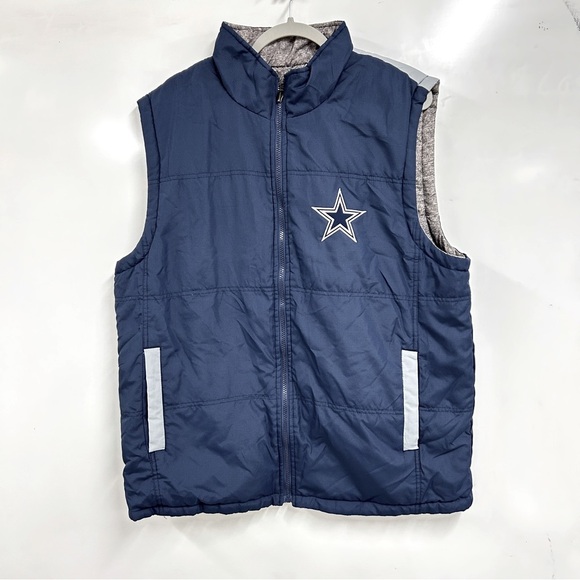 0078 Dallas Cowboys Puffer Vest Mens 2x Reversible G-III Apparel NFL Football - Picture 1 of 8